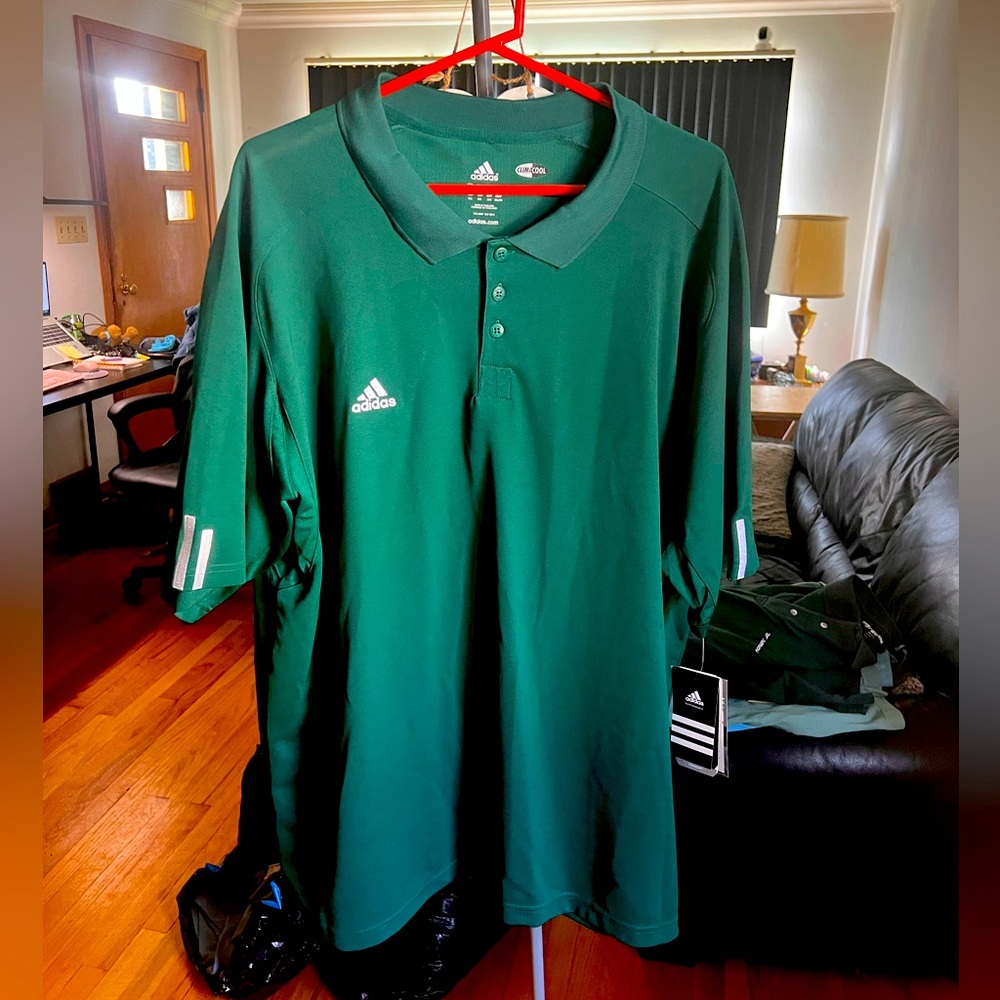 Nwt adidas men’s green polo